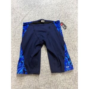 TYR Mens Blade Jammer Blue Geometric Swim Shorts Durafast SCRY7AH Size‎ 38 XL